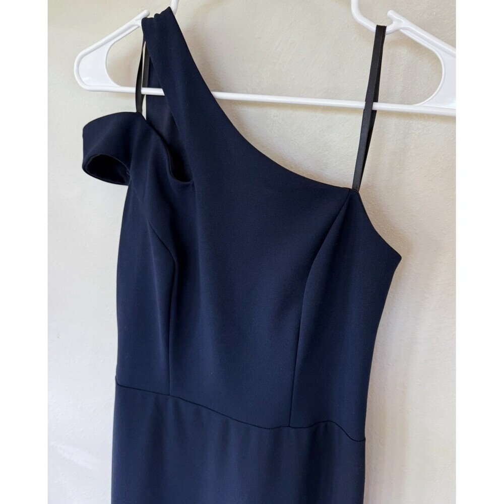 $248 XSCAPE Womens Navy Blue Gown Sleeveless Off Shoulder Maxi Evening Dress 6 - Picture 2 of 6